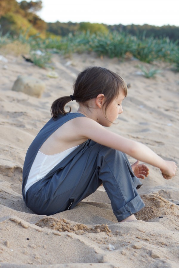 Mila Pinafore Jumpsuit - Gray