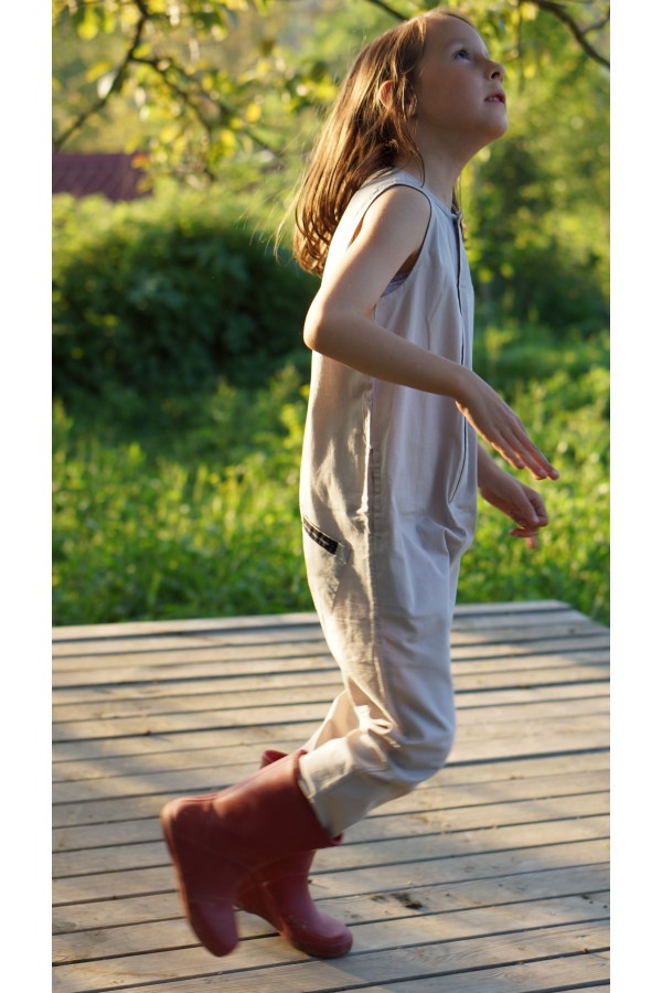 Kobe Unisex Jumpsuit -Stone Gray